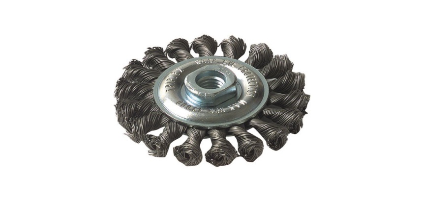 Brosse circulaire - Essential - fil acier torsadé - métal - alésage M14 - D : 95 mm