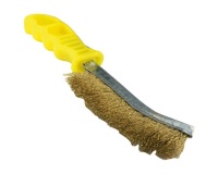 Brosse métal - Technic - ergonomique - convexe - garniture acier laitonné o