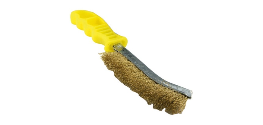 Brosse métal - Technic - ergonomique - convexe - garniture acier laitonné o