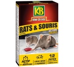 Appât - rat et souris - lieux secs et humides - lot de 12 pâtes