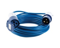 Rallonge électrique camping - L : 15 m - 3 x 1.5 mm² - prise mâle/femelle -