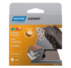 Patin triangle - auto-agrippant - perforé - grain de 180 - finition parfait