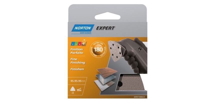 Patin triangle - auto-agrippant - perforé - grain de 180 - finition parfait