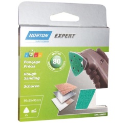 Patin triangle - auto-agrippant - perforé - grain de 80 - ponçage puissant