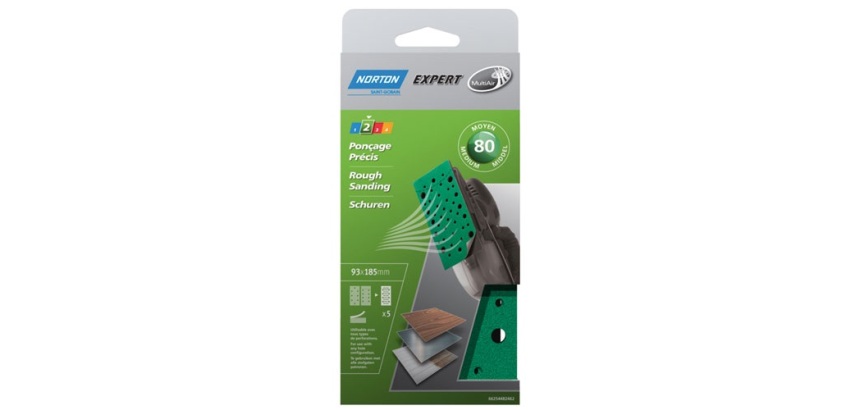 Patin auto-agrippant - garniture multi-air - pour ponceuse vibrante - grain