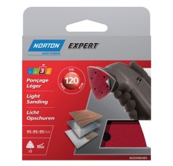 Patin triangle - auto-agrippant - perforé - grain de 120 - ponçage léger -