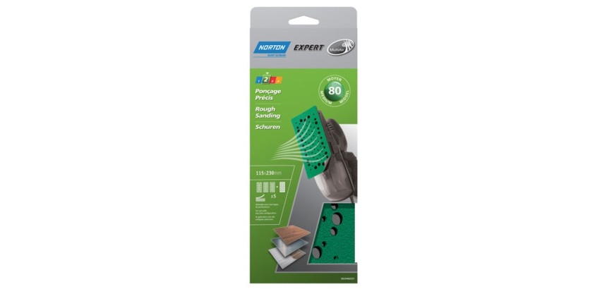 Patin auto-agrippant - garniture multi-air - pour ponceuse vibrante - grain