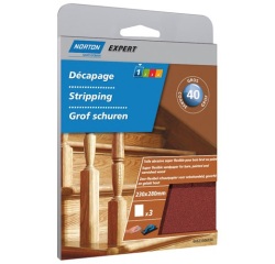 Toile abrasive superflexible - grain de 40 - spécial décapage - usage inten