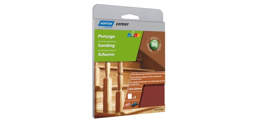 Toile abrasive superflexible - grain de 80 - spécial ponçage - usage intens