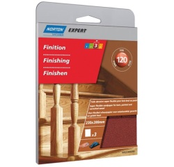 Toile abrasive superflexible - grain de 120 - spécial finition - usage inte