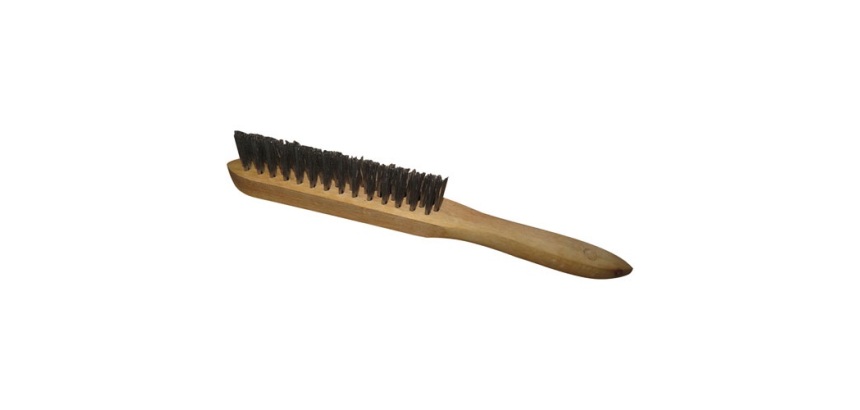 Brosse soudeur - acier 0.35 mm - manche bois - nettoyage