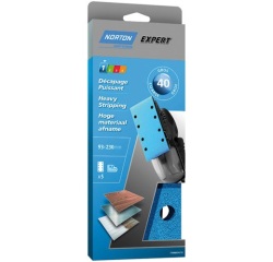 Patin expert - perforés - pour ponceuse vibrante à pince - grain de 40 - dé