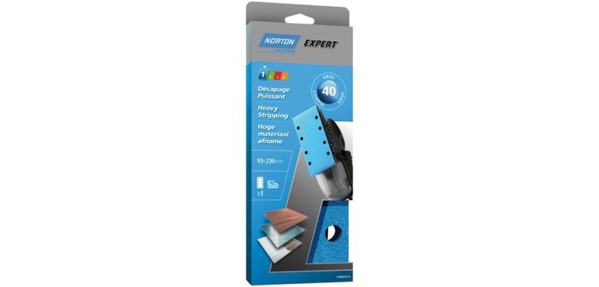 Patin expert - perforés - pour ponceuse vibrante à pince - grain de 40 - dé