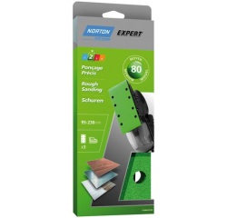 Patin expert - perforés - pour ponceuse vibrante à pince - grain de 80 - po