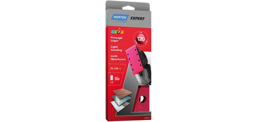 Patin expert - perforés - pour ponceuse vibrante à pince - grain de 120 - p