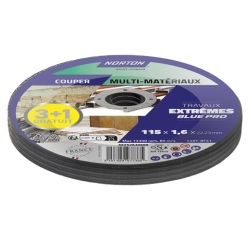 Disque à couper - multi-matériaux - 115 x 1.6 x 22.23 mm - travaux extrêmes