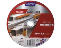 Disque à ébarber - Acier/Inox - 230 x 6,5 x 22,23 mm - moyen déporté - trav