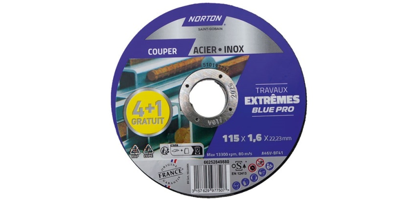 Disque à couper - Acier/Inox - 115 x 1.6 x 22.23 mm travaux extrêmes blue