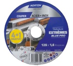 Disque à couper - Acier/Inox - 125 x 1.6 x 22.23 mm - travaux extrêmes blue