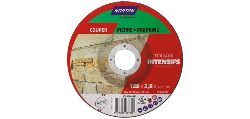 Disque à tronçonner - la pierre - 125 x 2.5 x 22.23 mm - travaux intensifs