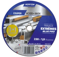 Disque à couper - Acier/Inox - 230 x 1.6 x 22.23 mm travaux extrêmes blue