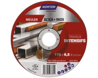 Disque à ébarber - Acier/Inox - 115 x 6,5 x 22,23 mm - moyen déporté - trav