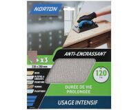 Feuille anti-encrassante - grains de 120 - spéciale finition - usage intens