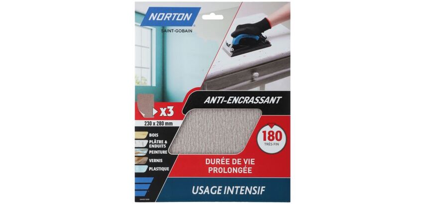 Feuille anti-encrassante - grains de 240 - spécial ultra finition - usage i