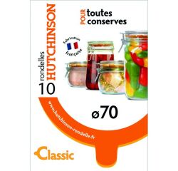 Sachet de 10 rondelles Universelles - Classiques - Diamètre 70 mm