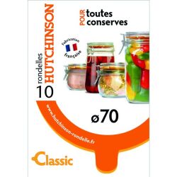 Sachet de 10 rondelles Universelles - Classiques - Diamètre 70 mm