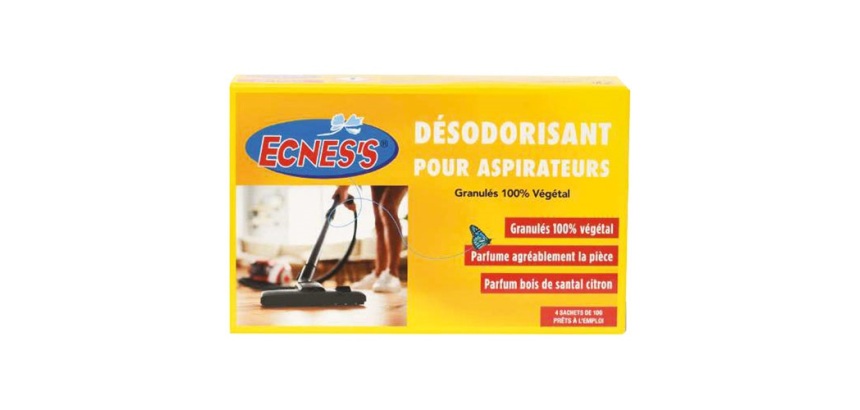 Désodorisant aspirateur - - prêt à l'emploi - lot de 4 sachets de 10 g