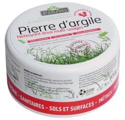 Pierre d'argile - nettoyant naturel multi-usages - pot de 300 g