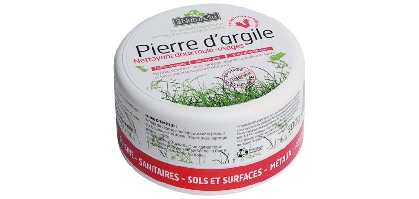 Pierre d'argile - nettoyant naturel multi-usages - pot de 300 g