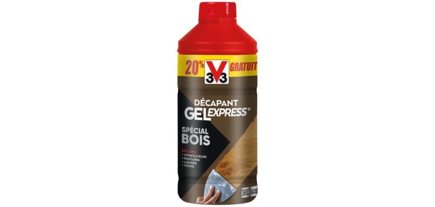 Décapant Gel Express - Spécial Bois - Bouteille 1 L + 20 % offert