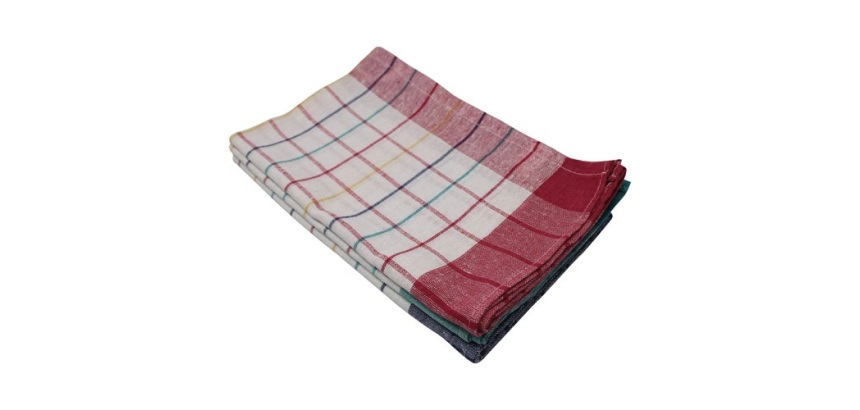 Lot 3 torchons victoria 2 rouge et 1 gris