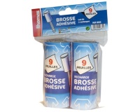 Recharge adhésive - 9 feuilles - pour brosse - lot de 2