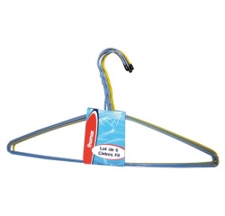 Cintre - fil plastifié - 40 cm - lot de 6 - coloris assortis