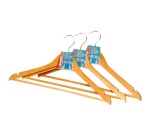 Cintre - bois - col galbé - verni - 45 cm - lot de 1