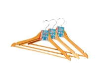 Cintre - bois - col galbé - verni - 45 cm - lot de 1