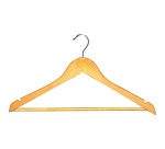 Cintre - bois - col galbé - verni - 45 cm - lot de 1