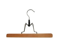 Cintre pince pantalon - bois verni - 25 cm