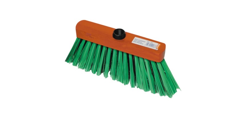 Balai miquet extérieur fibre dure pvc vert