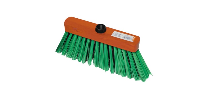 Balai miquet extérieur fibre dure pvc vert