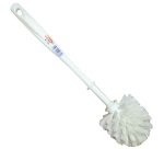 Brosse wc boule blanche polypropylène ondulé