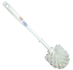 Brosse wc boule blanche polypropylène ondulé