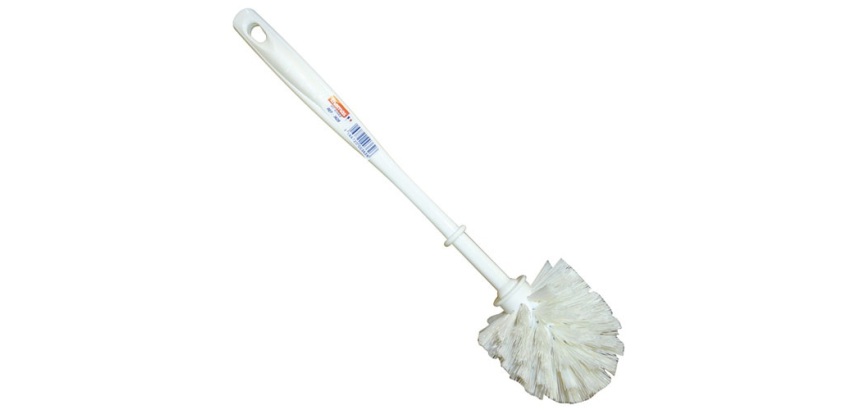 Brosse wc boule blanche polypropylène ondulé