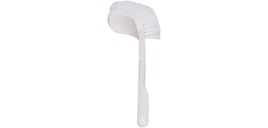 Brosse - coudée - monture 355 mm -  nylon PP - blanc