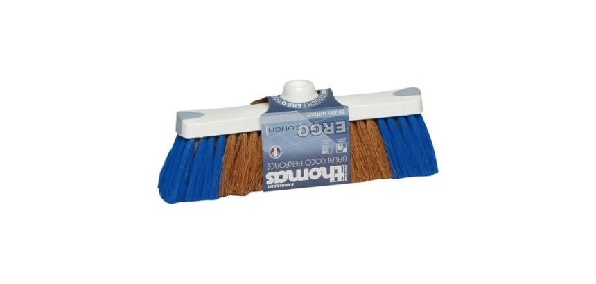 Balai coco moustache renfort bleu ergotouch