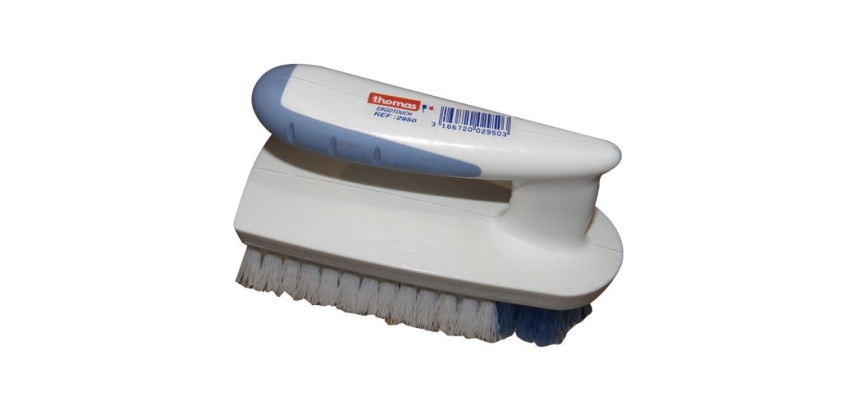 Brosse à main - fer à repasser - Ergotouch - fibre blanche tête renforcée b