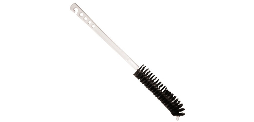 Goupillon radiateur - courbé - 46 cm - D : 4.5 cm- synthétique noir